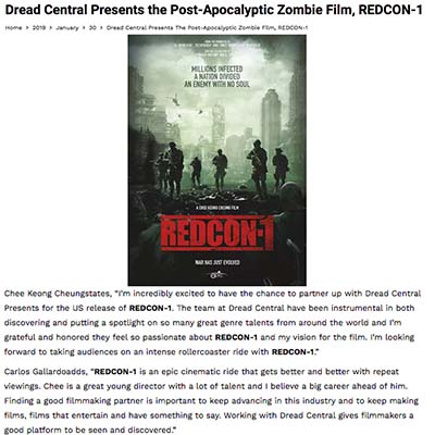 Dread Central Presents the Post-Apocalyptic Zombie Film, REDCON-1